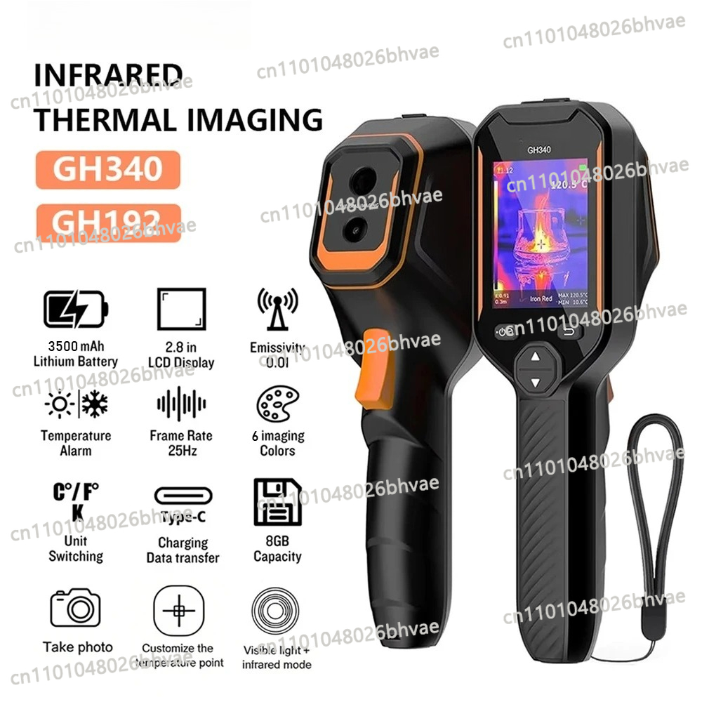 Thermal Imaging Camera 256X192 - 256x192 Termal Kamera, 2MP Görsel Kamera,