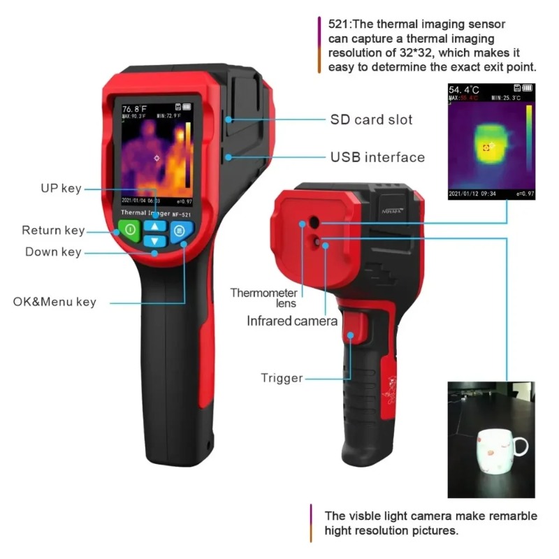 NOYAFA NF-521 İngilizce El Tip - Nf 521 Thermal Imaging Camera incelemesi ve fiyatı